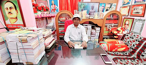 Ram Laut Baudh in his Samvidhan Room