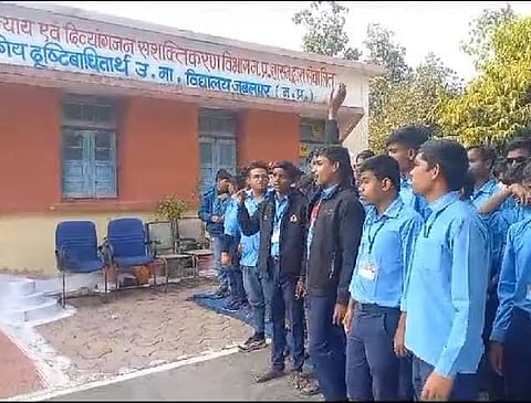 The students said that damaged musical instruments from two decades ago persist in their music classes, and the school's deteriorating condition poses an imminent threat to safety. 