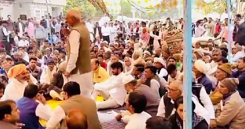 Community continued their dharna on Tuesday as shops and market remained totally shut in Sardarshahar. 