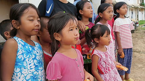 Children at a relief camp in Churachandpur (File Pic)