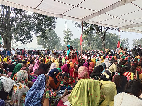 Locals attending protest at Hariarpur