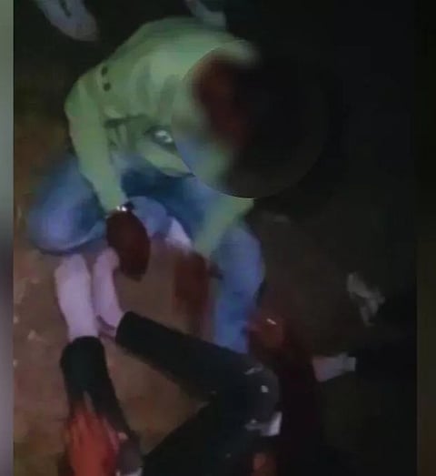 The Dalit youth was brutally beaten and then forced to rub his nose on the accused's feet, in a disturbing incident that has sparked outrage across social media. 