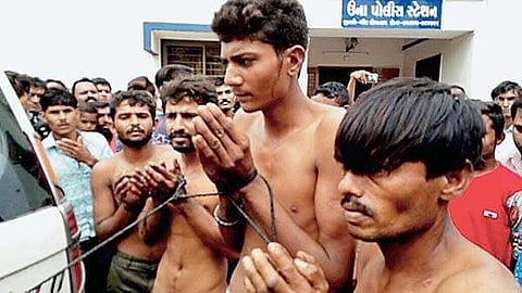 Vashram Sarvaiya and his brothers were stripped half naked and beaten up at Mota Samadhiyala village in Gir Somnath district by the self-appointed ‘cow protectors’ who accused them of indulging in cow slaughter. (File Pic)