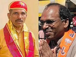 Former IAS officer Tarachand Meena the congress candidate faced defeat at the hands of the BJP candidate former RTO Mannalal Rawat (R) in Udaipur 