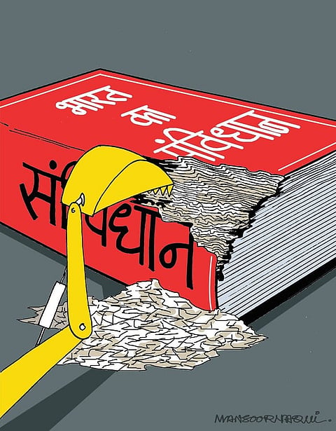 Civic authorities had demolished the structure after Khan, who is in custody, failed to meet a deadline for removing the unauthorised construction. 