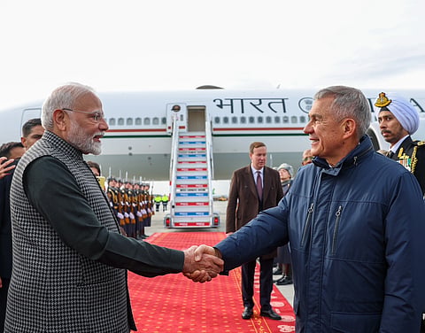 PM Modi arrives in Russia for BRICS Summit