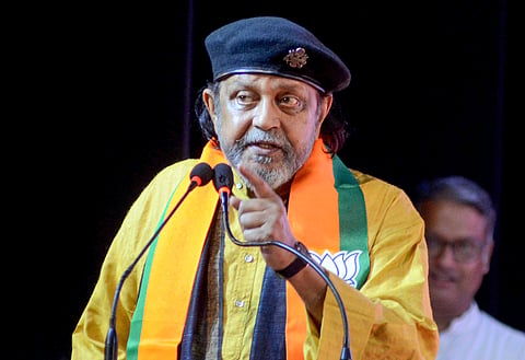 Bharatiya Janata Party (BJP) leader and Bollywood actor Mithun Chakraborty 