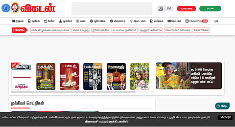 Media Freedom in Jeopardy:  Tamil magazine's Website Vikatan.com Blocked Over Political Cartoon