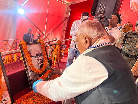 Union MSME Minister Jitan Ram Manjhi Calls for Dalit Political Unity at Bihar Rally