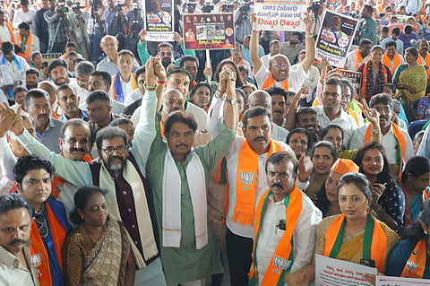 BJP Launches Fierce Protest in Bengaluru, Alleges Systematic Misuse of Dalit Welfare Funds