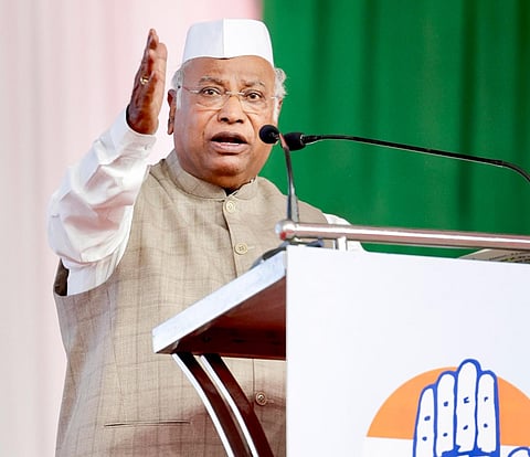 'EVM manipulation, institutional decay', Kharge slams Modi govt at Cong session 