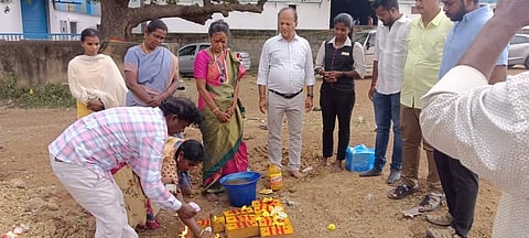 Ground breaking ceremony was held on April 16 at Mannur Rehabilitation Site. 