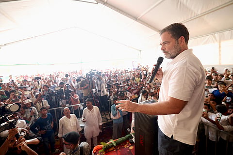 Rahul Gandhi defies ban, holds ‘Shiksha Nyay Samvad’ at Ambedkar hostel in Darbhanga 
