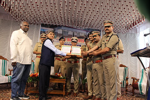 The certificate was handed over by Praveen Khanna, Deputy Director General Southern (DDGS) Region, BIS, in the presence of State police chief Ravada A Chandrashekar, H Venkatesh, ADGP L&O, IG South Zone and other top State police officials. 