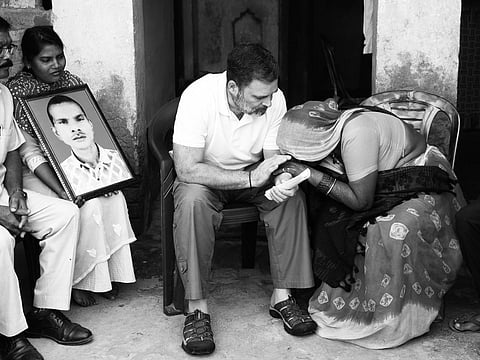 Gandhi said the Congress would continue to stand by Dalit families facing injustice. 