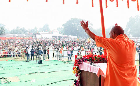 Targeting the RJD, CM Yogi said Bihar was plagued by massacres and anarchy during the Lalu rule. 