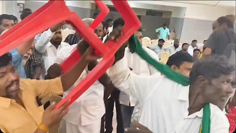 The event, organised by Arappor Iyakkam (People’s Campaign for Justice), was meant to address villagers’ grievances over alleged illegal stone quarrying and the resulting environmental damage in the district. 