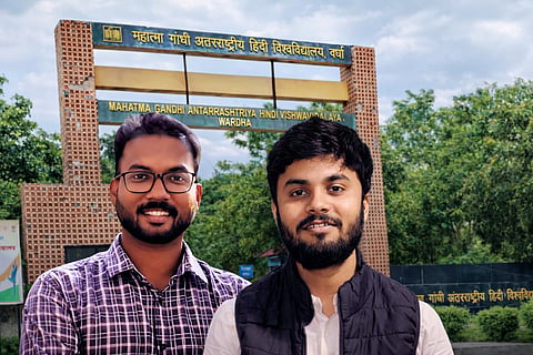 On 27 January 2024, the university administration illegally suspended 5 students without any formal inquiry process and without giving them an opportunity to be heard. (Rajesh Yadav and Ramchandra)
