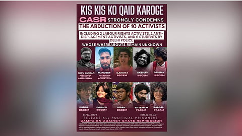 10 Activists & Students Allegedly Abducted by Delhi Police.jpg