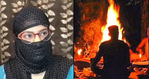 The mother-in-law allegedly told her that the family's entire wealth had been acquired through these rituals and that all family members participate by removing their clothes and sitting nude for the puja. 