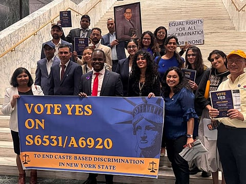 The bill was initiated by Swati M. Sawant, Esq., a Dalit attorney who identified a gap in New York law and brought the issue to state legislators.