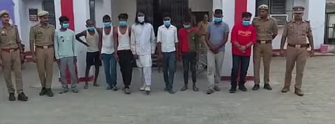 Eleven people were jailed and 39 others booked after Uttar Pradesh Police cracked down on villagers attempting to install a Buddha statue in a temple at Hardoi's Mahua Kola village. The action triggered allegations of police brutality and caste bias from Ambedkarite groups. 
