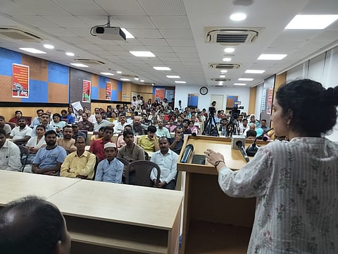 Teachers, students, lawyers, intellectuals and democratic activists joined the convention in solidarity with the ongoing workers' struggles in Noida, Manesar, Panipat, Surat and other industrial centres.