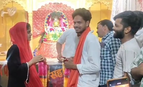 In Badaun, a young Muslim woman named Heera Nazmi voluntarily converted to Hinduism, adopted the name Himanshi Kumari, and married her Hindu partner Atul Kumar in a court marriage followed by traditional Hindu rituals at a temple, with Bajrang Dal members present as witnesses.