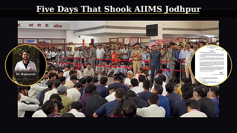 Five days after Dr. Rajnaresh Yadav’s death sparked an escalating protest, AIIMS Jodhpur’s Executive Director G.D. Puri was removed on Sunday, while Union Minister Gajendra Singh Shekhawat told protesting residents that their concerns over safety, dignity and working conditions would be addressed, following which the doctors called off their strike.