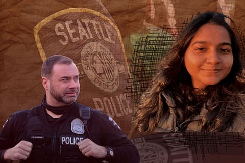 Seattle Police Department (SPD) officer Daniel Auderer and Jaahnavi Kandula 