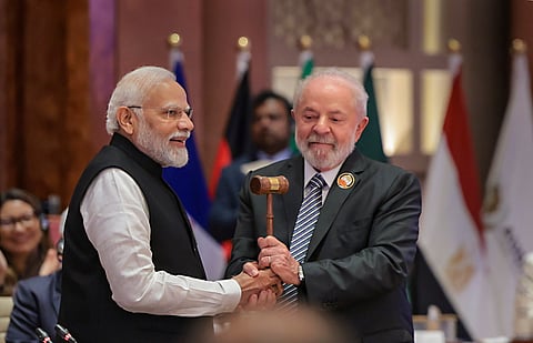 PM Modi with Brazil President Luiz Inacio Lula da Silva