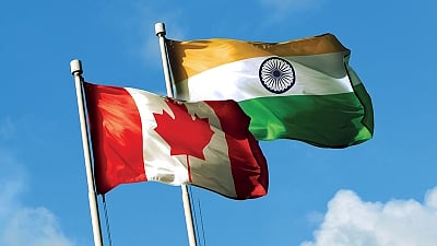  India and Canada flags