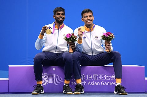 Badminton players Satsiksairaj Rankireddy and Chirag Shetty