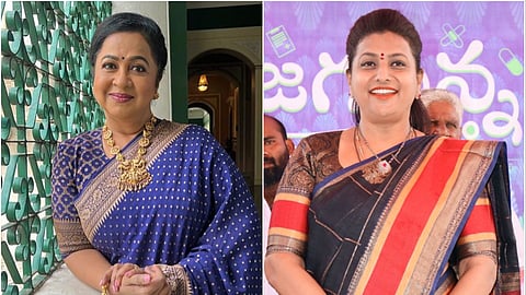 Radhikaa Sarathkumar and RK Roja 