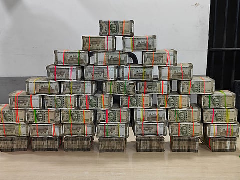 Representative image of cash seized in Telangana