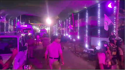 Police at the Eid Milad procession 