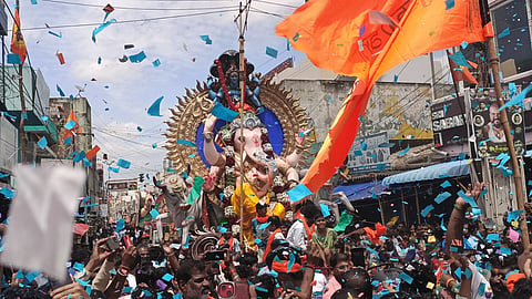 Festivities in Vinayaka Chathurthi rally in Hosur