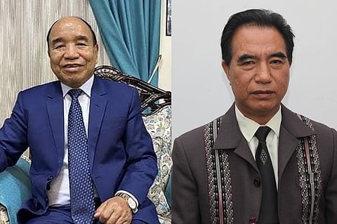 L-R: Former Mizoram CM Zoramthanga and ZPM party leader Lalduhoma