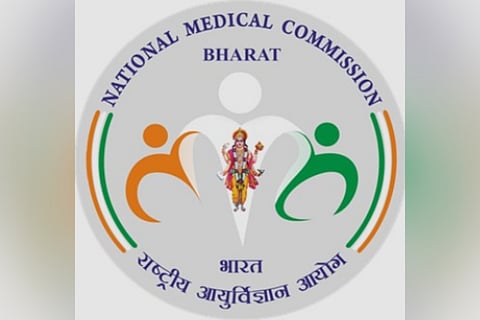 NMC's new logo featuring Hindu deity Dhanwanthari