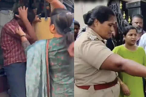 Actor Ranjana Nachiyar arrested for abusing students on a government bus.