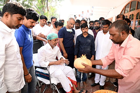 Former CM KCR discharged from hospital after hip replacement surgery
