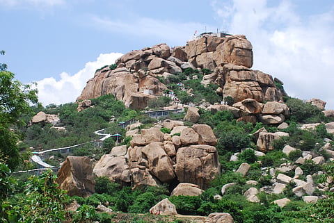 Hanuman Temple perched atop Anjanadri Hill