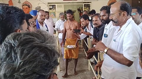 Arunthathiyar people in Rajavur village in Tirupur district enter Rajakali Amman temple for first time, defying segregation. 