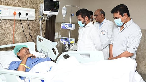 CM Revanth Reddy visits KCR in hospital 