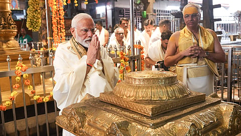 Prime Minister Narendra Modi at Guruvayur Temple