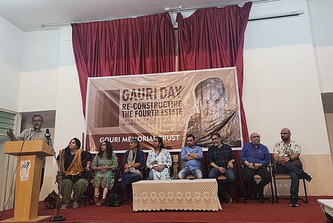 Speakers at one of the events at the Gauri Lankesh memorial event