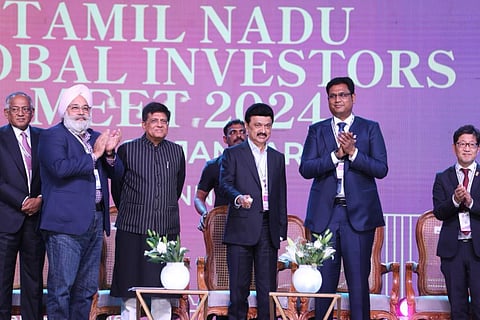 Tamil Nadu Global Investors Meet 2024 inaugurated by Chief Minister MK Stalin and Union Minister for Commerce and Industry Piyush Goyal, in Chennai.
