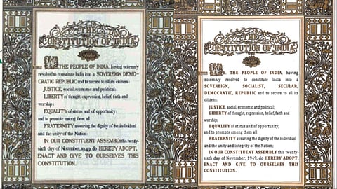 Union govt shares Constitution preamble sans ‘Secular’ and ‘Socialist’ on social media

