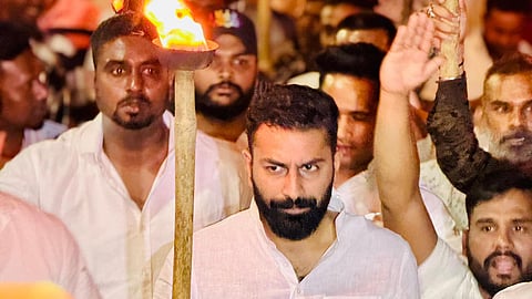 Bengaluru cops book Youth Congress President Nalapad for torchlight protest