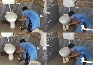 K’taka: Another video of student cleaning school toilet goes viral